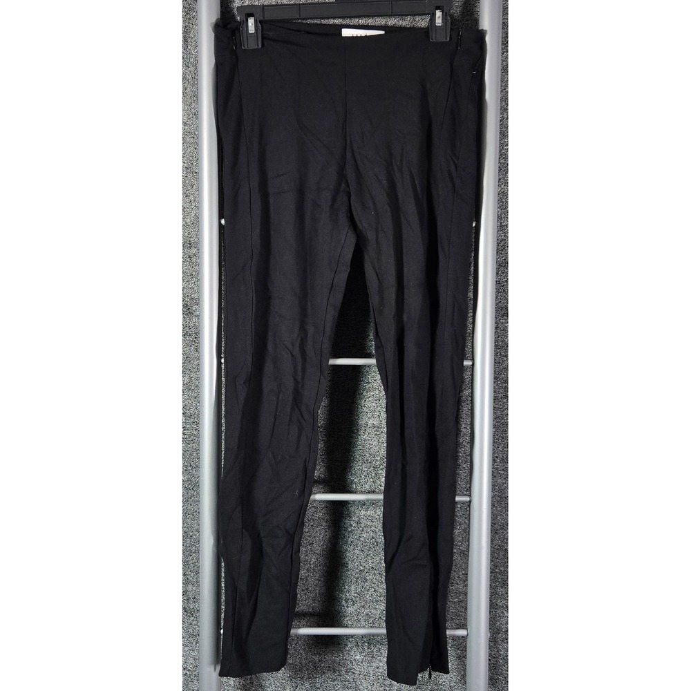 Sandro Paris Black Skinny Ankle Zip Trousers Side Zip Stretch Pants Size 3 L